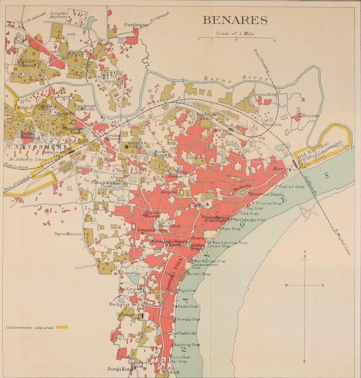 Map of Benares